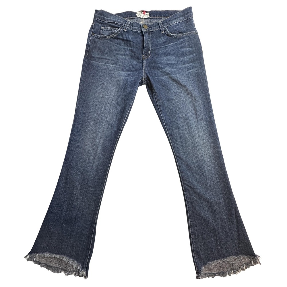 Current/Elliott Flip Flop Bootcut Jeans Womens 32 Blue Med Wash Mid Rise 28x29